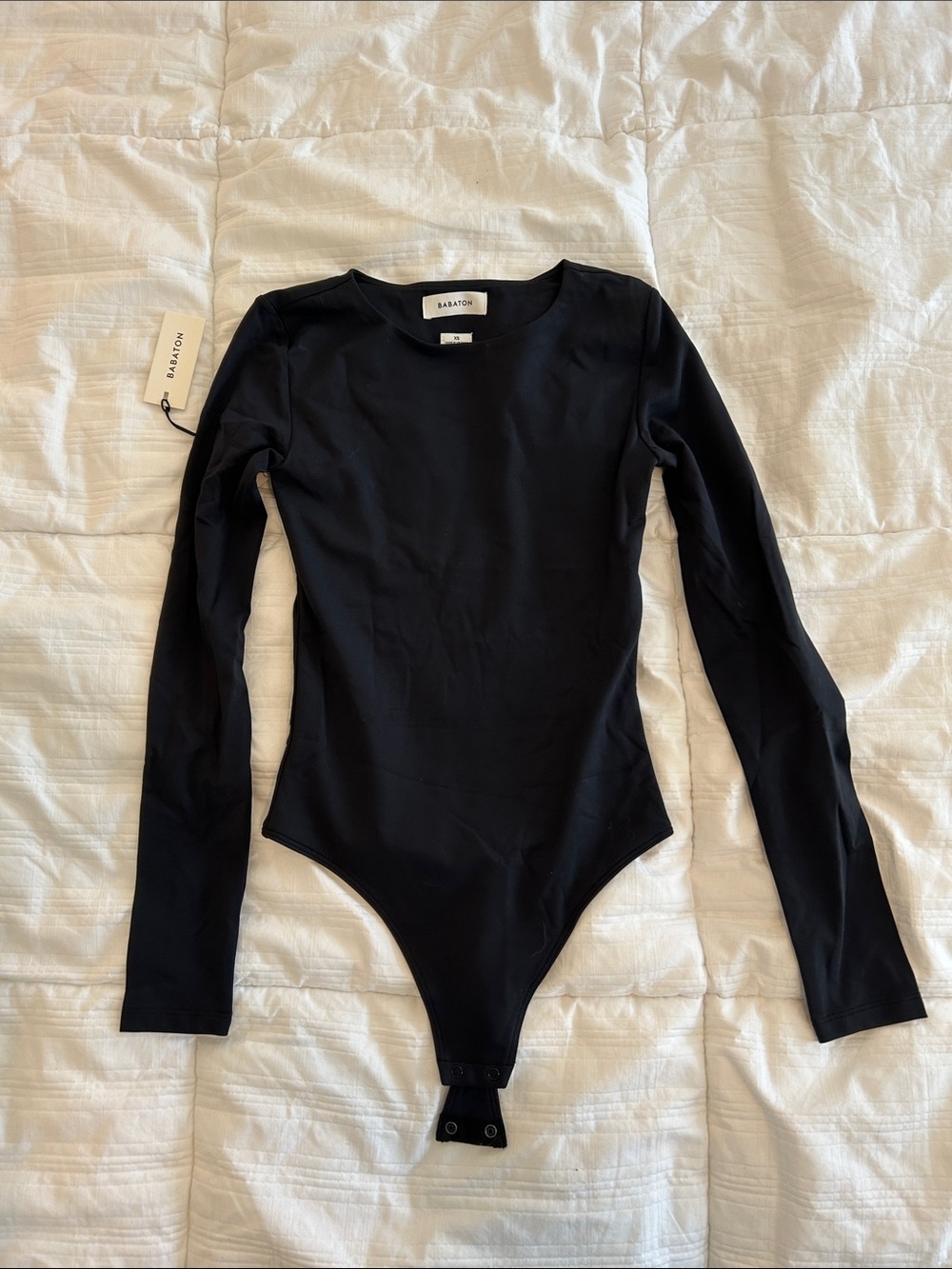 Aritzia Babaton Long Sleeve Bodysuit – Size XS – Black – NWT